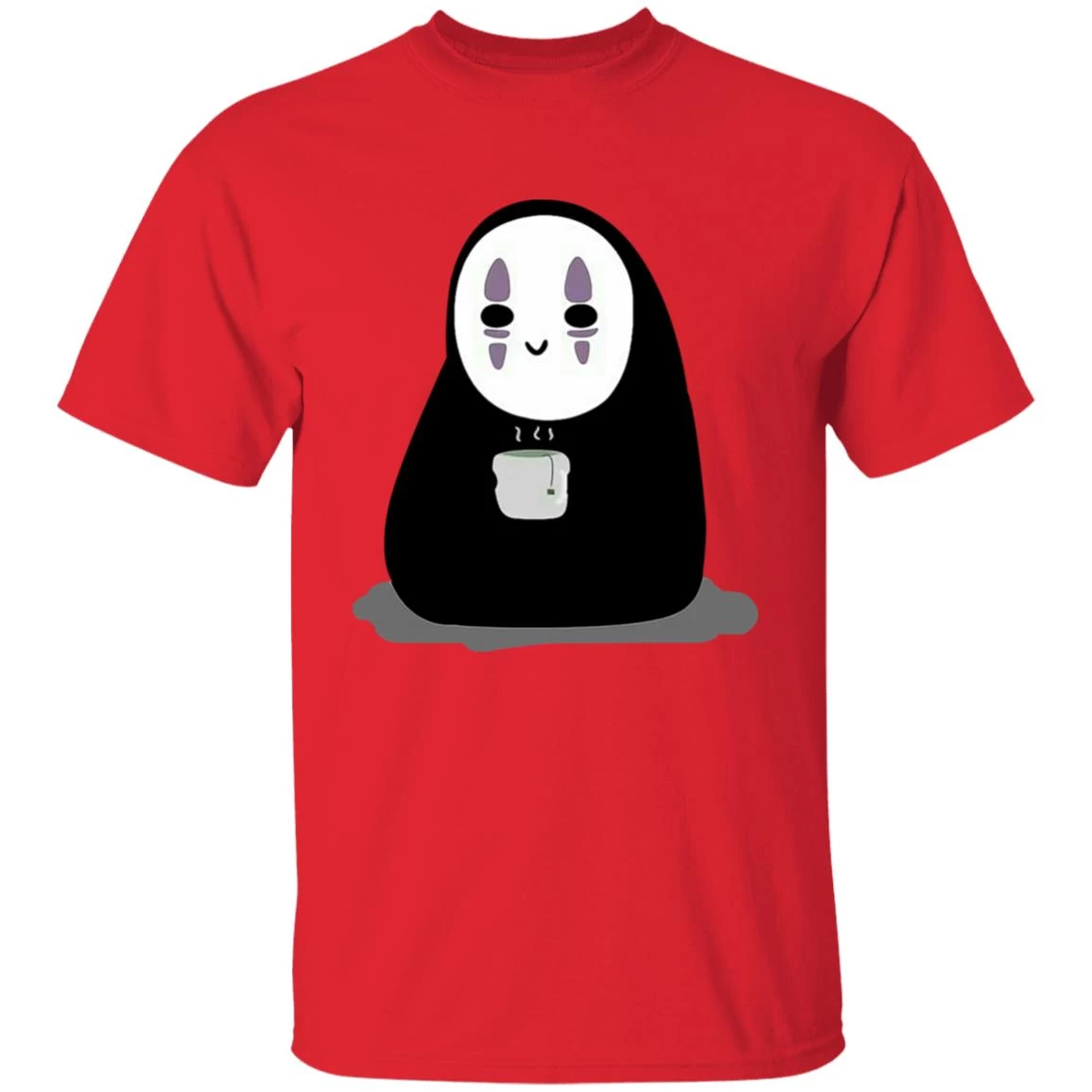 Cute No Face Kaonashi Drinking Hot Tea T Shirt 18 Cute No Face Kaonashi Drinking Hot Tea T Shirt - Image 16