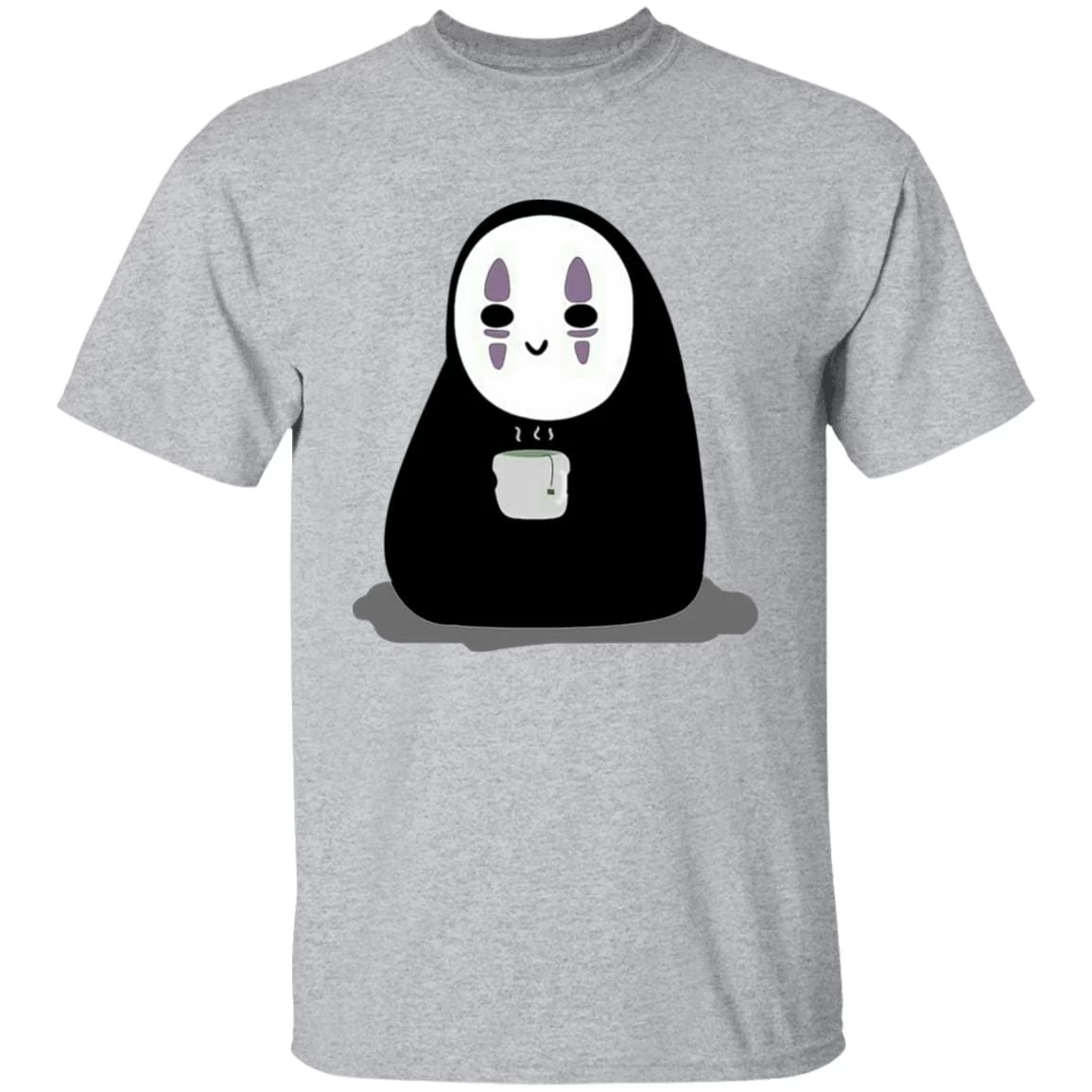 Cute No Face Kaonashi Drinking Hot Tea T Shirt 19 Cute No Face Kaonashi Drinking Hot Tea T Shirt - Image 17