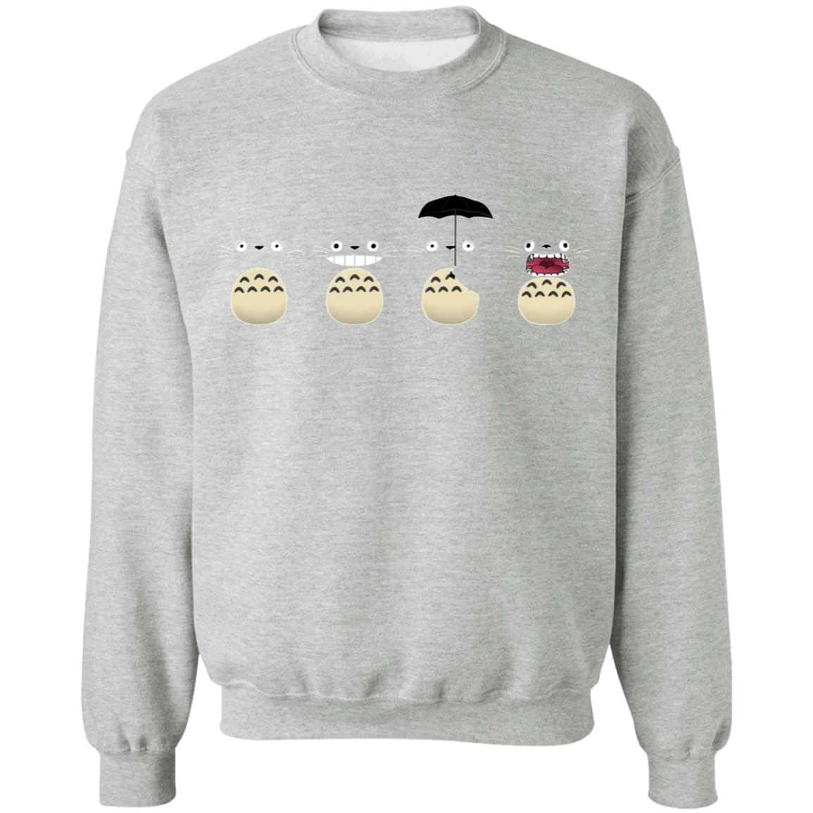 Totoro Faces Sweatshirt 3 Totoro Faces Sweatshirt