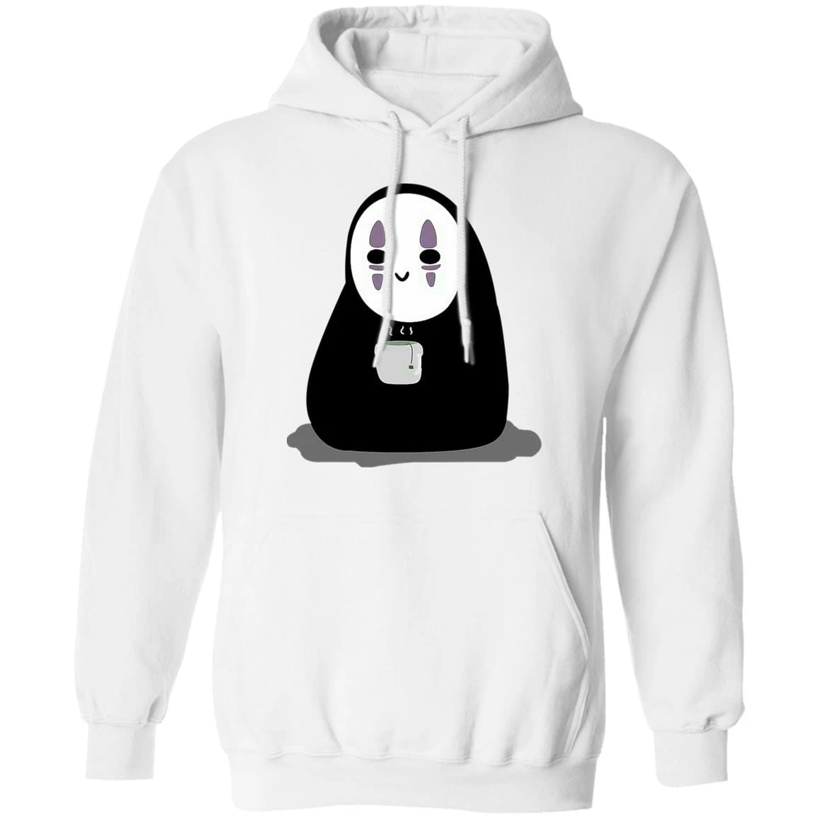 Cute No Face Kaonashi Drinking Hot Tea Hoodie 20 Cute No Face Kaonashi Drinking Hot Tea Hoodie - Image 18