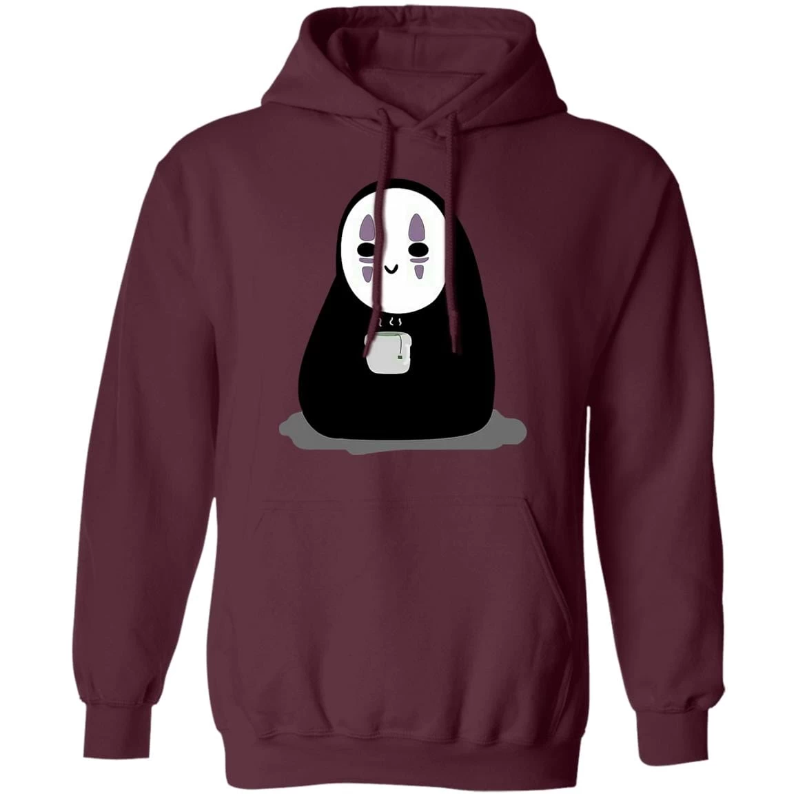 Cute No Face Kaonashi Drinking Hot Tea Hoodie 10 Cute No Face Kaonashi Drinking Hot Tea Hoodie - Image 8