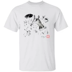 Totoro And The Girls Ink Painting T Shirt -Ghibli Shop redirect10082021021021 1 1