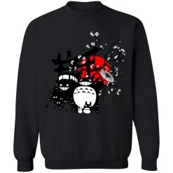Totoro And Friends By The Red Moon Sweatshirt -Ghibli Shop redirect10102021051046 1