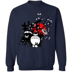 Totoro And Friends By The Red Moon Sweatshirt -Ghibli Shop redirect10102021051046 3 1
