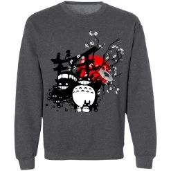 Totoro And Friends By The Red Moon Sweatshirt -Ghibli Shop redirect10102021051046 5