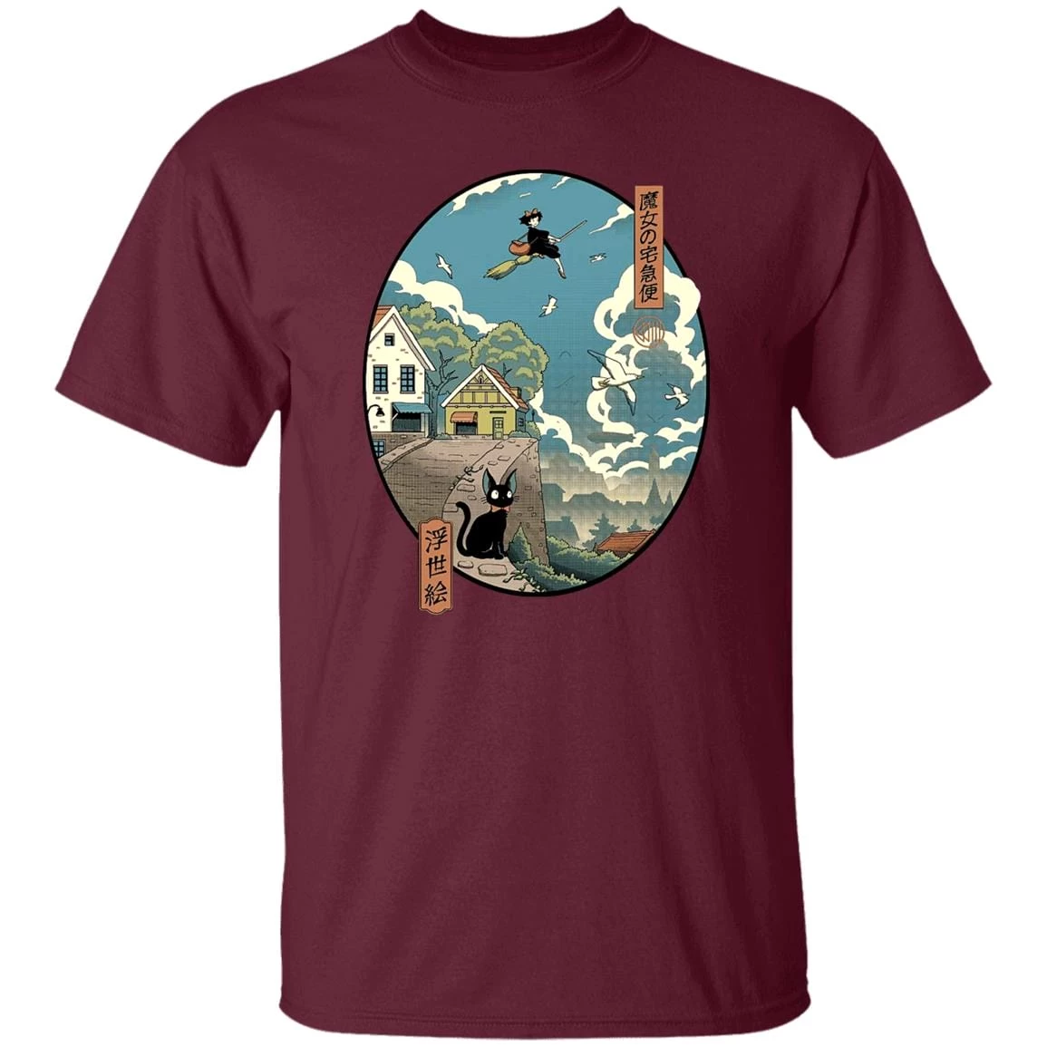 Kiki’s Delivery Service Ukiyo-E Style T Shirt 16 Kiki’s Delivery Service Ukiyo-E Style T Shirt - Image 14