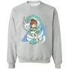 Spirited Away Chihiro And The Dragon Chibi Sweatshirt -Ghibli Shop redirect10132022031033