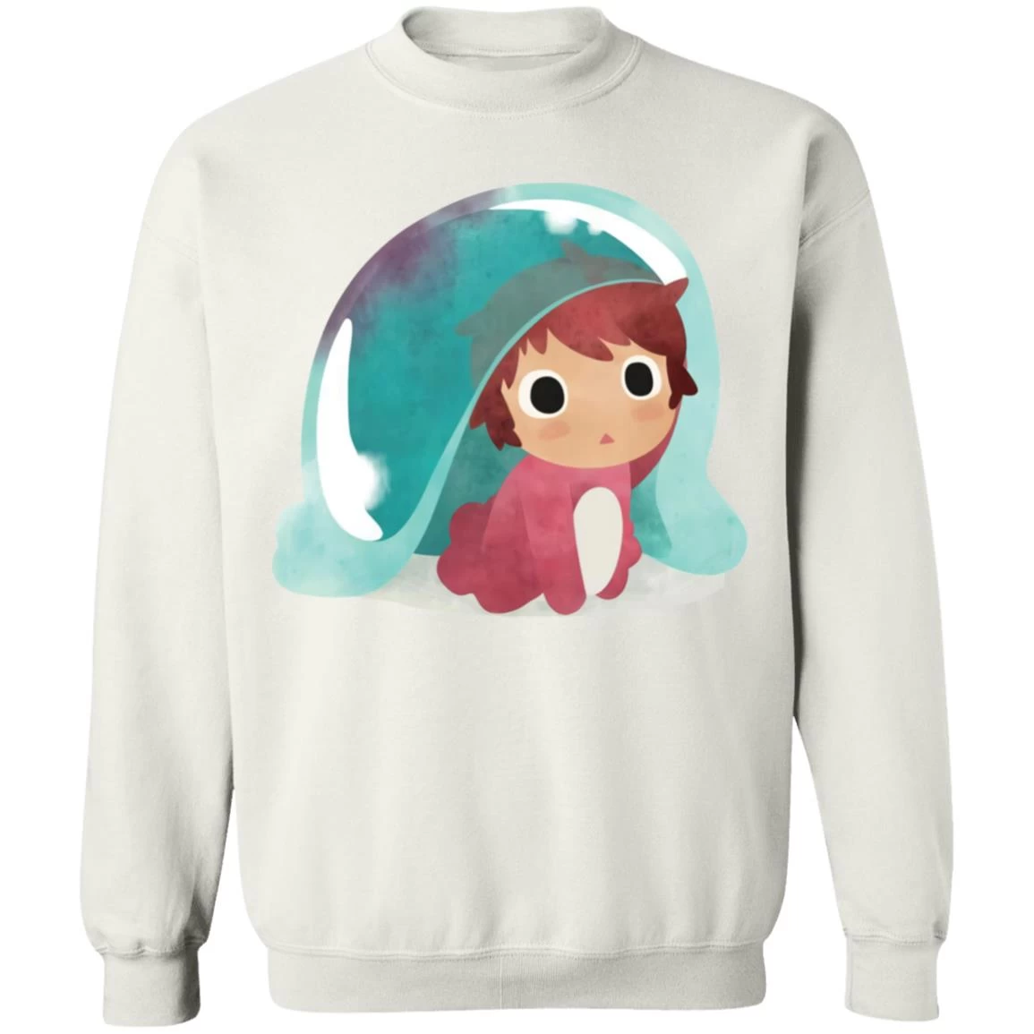 Ponyo Water Color Sweatshirt 20 Ponyo Water Color Sweatshirt - Image 18