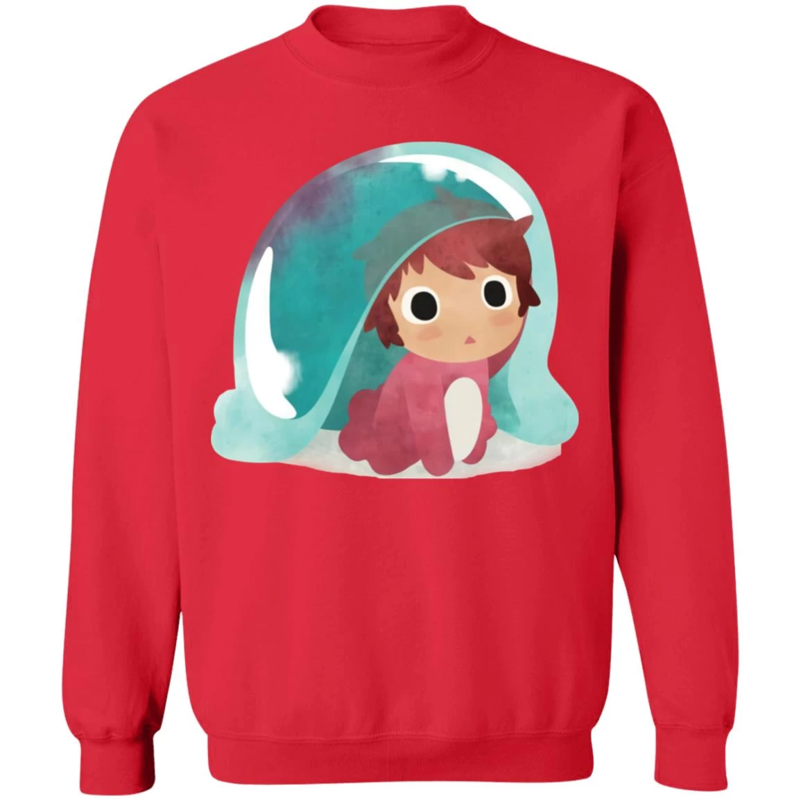 Ponyo Water Color Sweatshirt 8 Ponyo Water Color Sweatshirt - Image 6