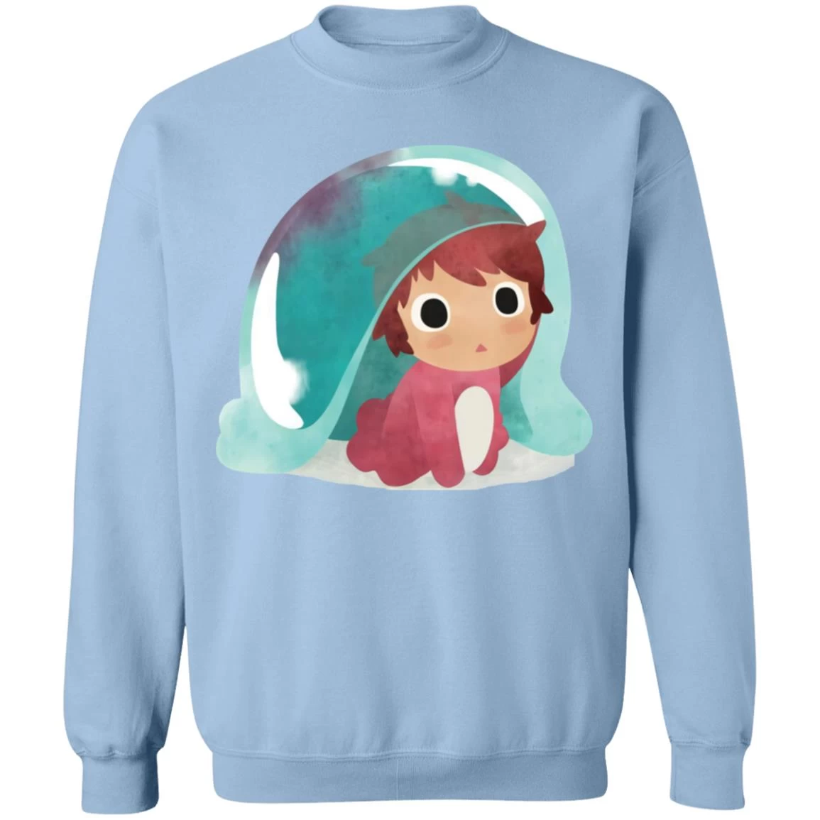 Ponyo Water Color Sweatshirt 14 Ponyo Water Color Sweatshirt - Image 12