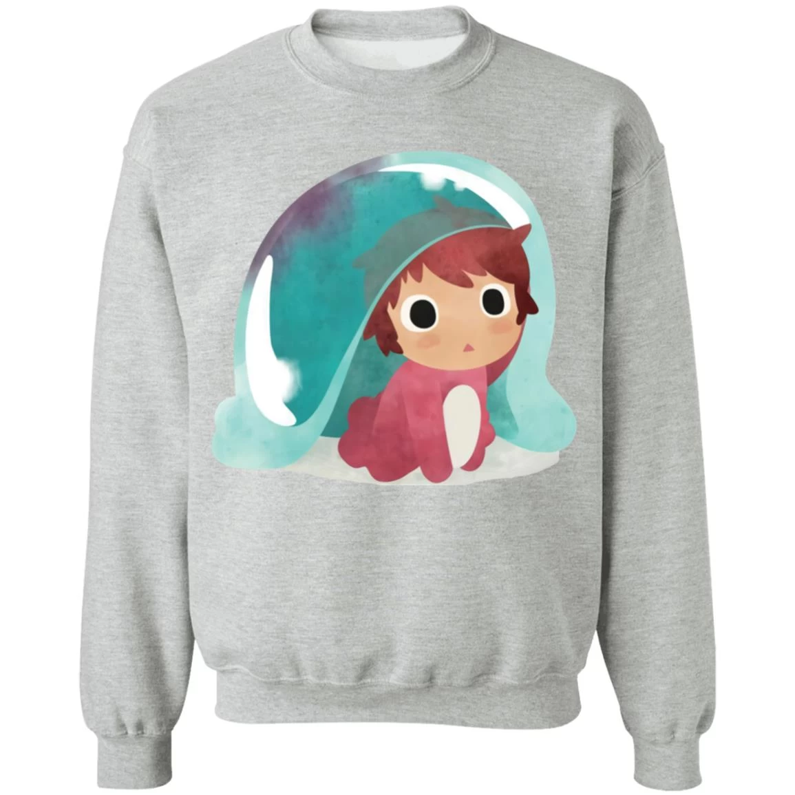 Ponyo Water Color Sweatshirt 19 Ponyo Water Color Sweatshirt - Image 17