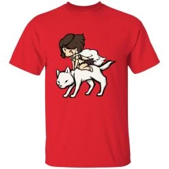 Princess Mononoke And The Wolf Chibi T Shirt 35 Princess Mononoke And The Wolf Chibi T Shirt -Ghibli Shop redirect10252022001005 4 1