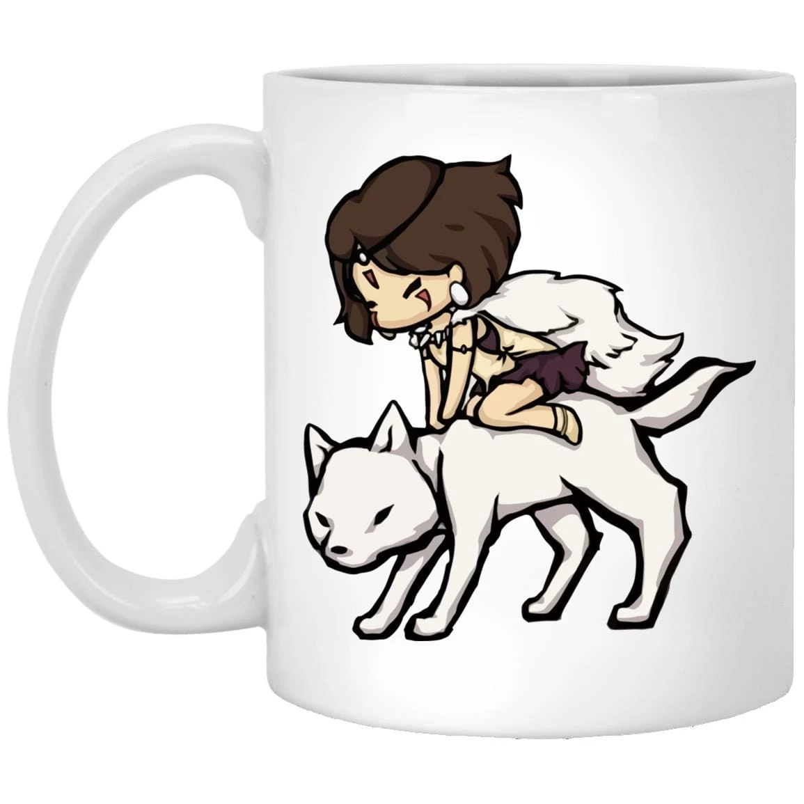 Princess Mononoke And The Wolf Chibi Mug 3 Princess Mononoke And The Wolf Chibi Mug