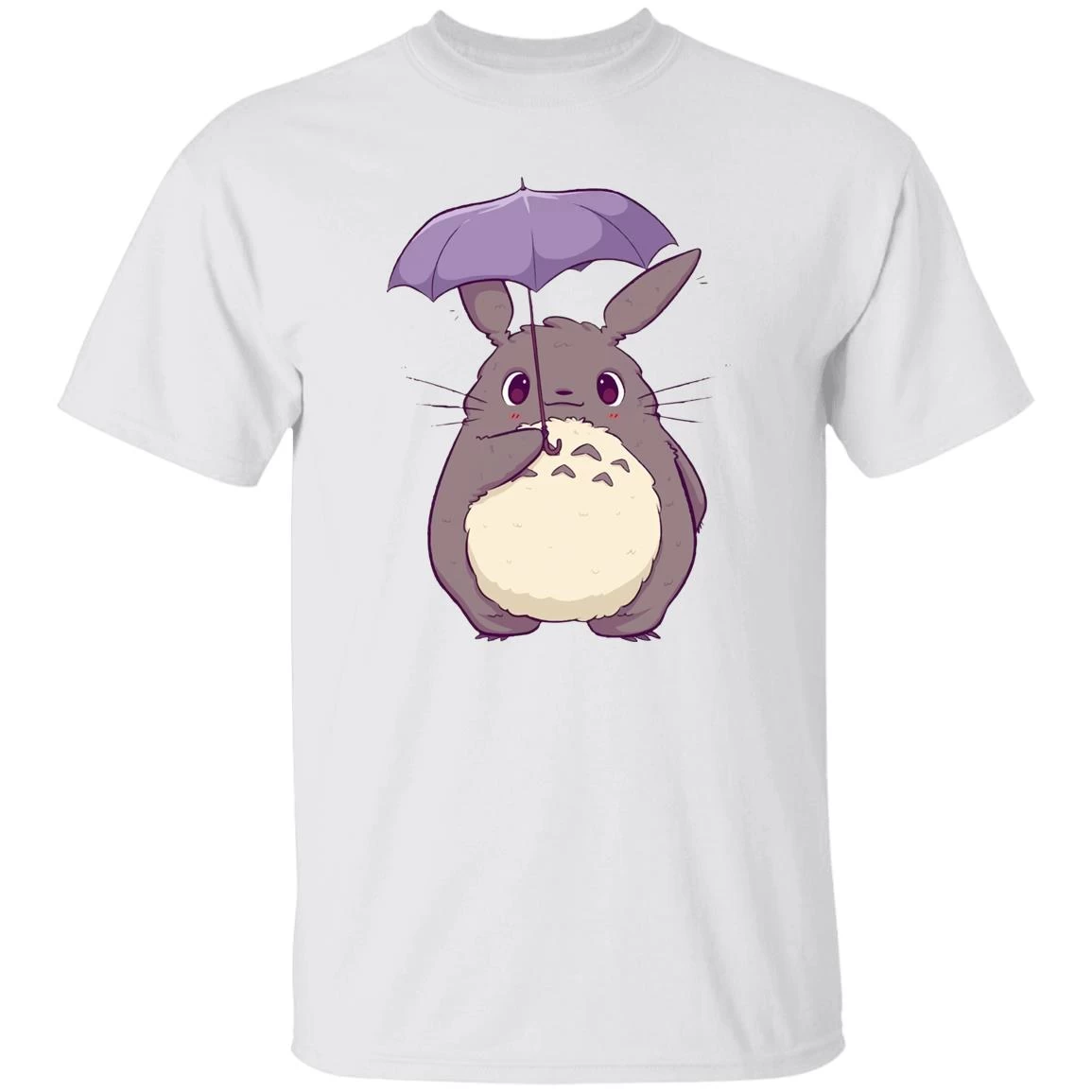 Totoro And Umbrella Cute T Shirt 4 Totoro And Umbrella Cute T Shirt - Image 2