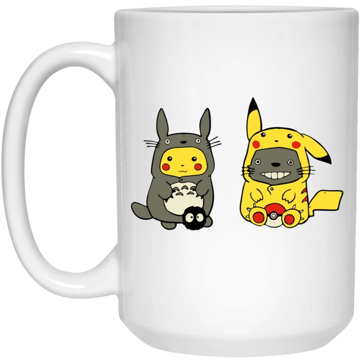 Totoro And Pikachu Cosplaying Mug 6 Totoro And Pikachu Cosplaying Mug - Image 4
