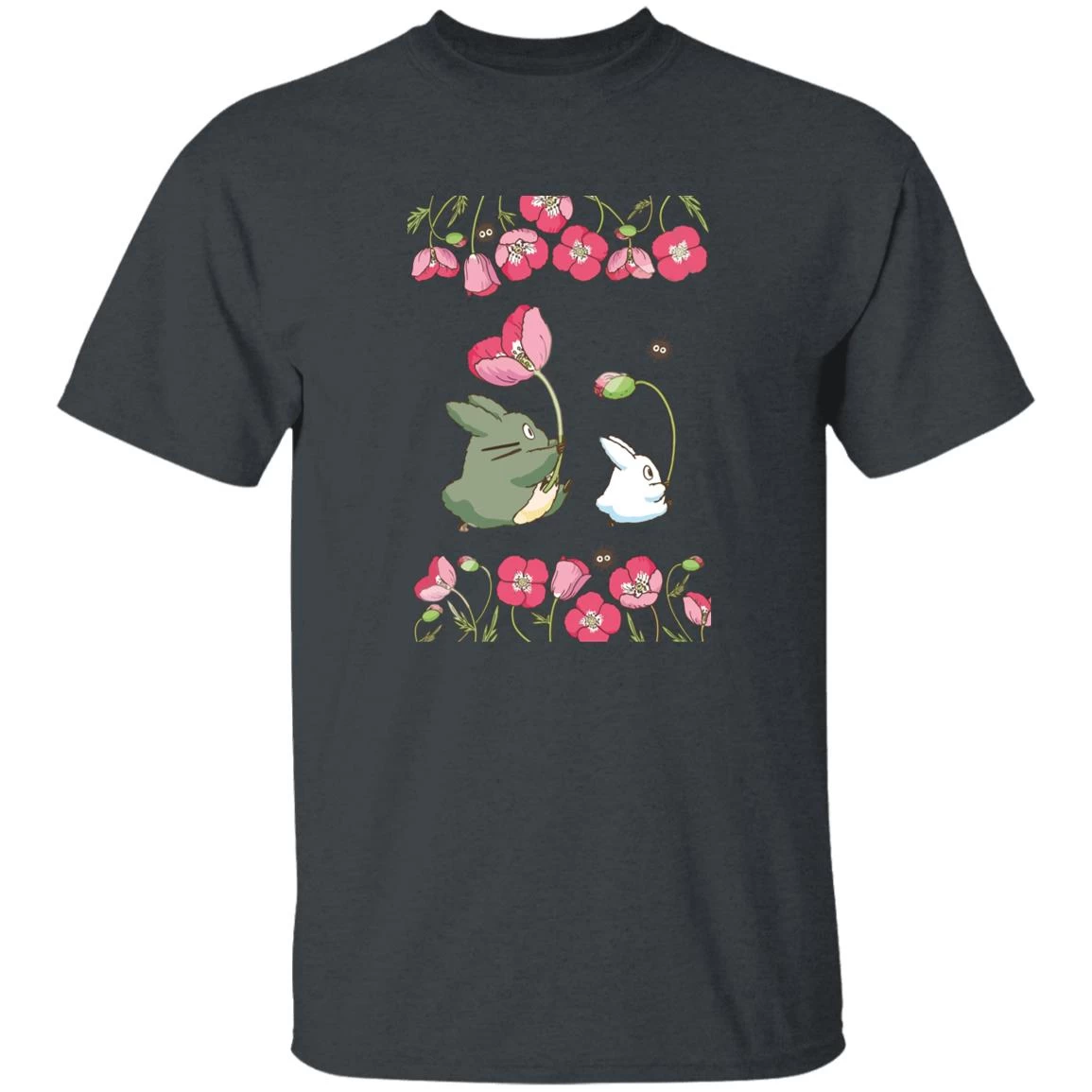 The Mini Totoro And Flowers T Shirt 13 The Mini Totoro And Flowers T Shirt - Image 11
