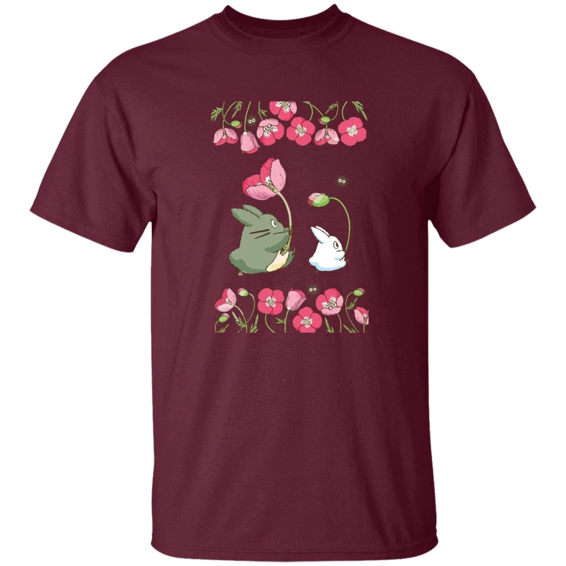 The Mini Totoro And Flowers T Shirt 16 The Mini Totoro And Flowers T Shirt - Image 14