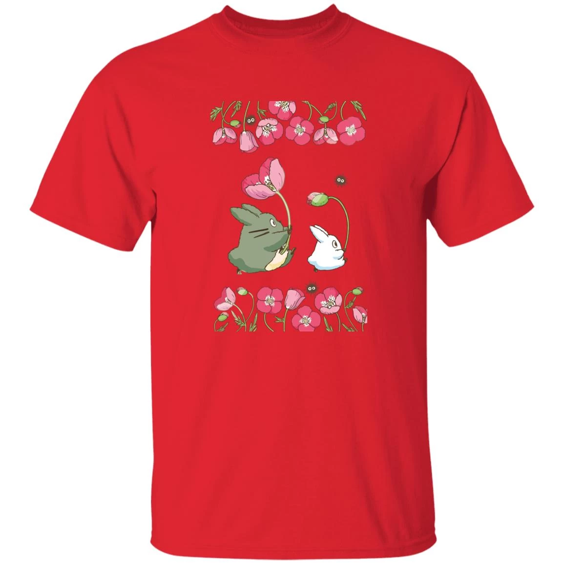 The Mini Totoro And Flowers T Shirt 10 The Mini Totoro And Flowers T Shirt - Image 8