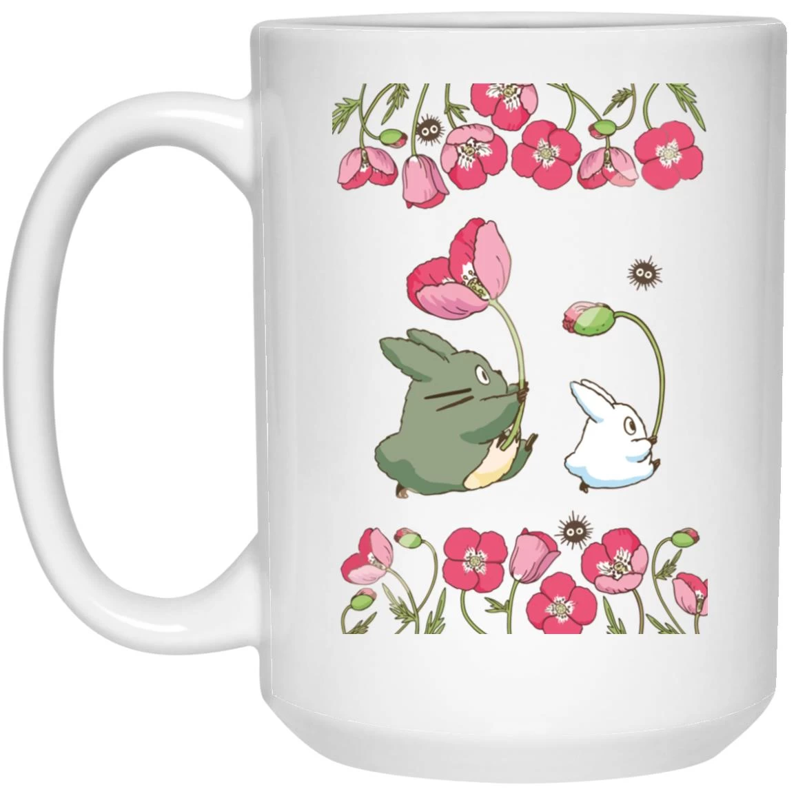 The Mini Totoro And Flowers Mug 4 The Mini Totoro And Flowers Mug - Image 2