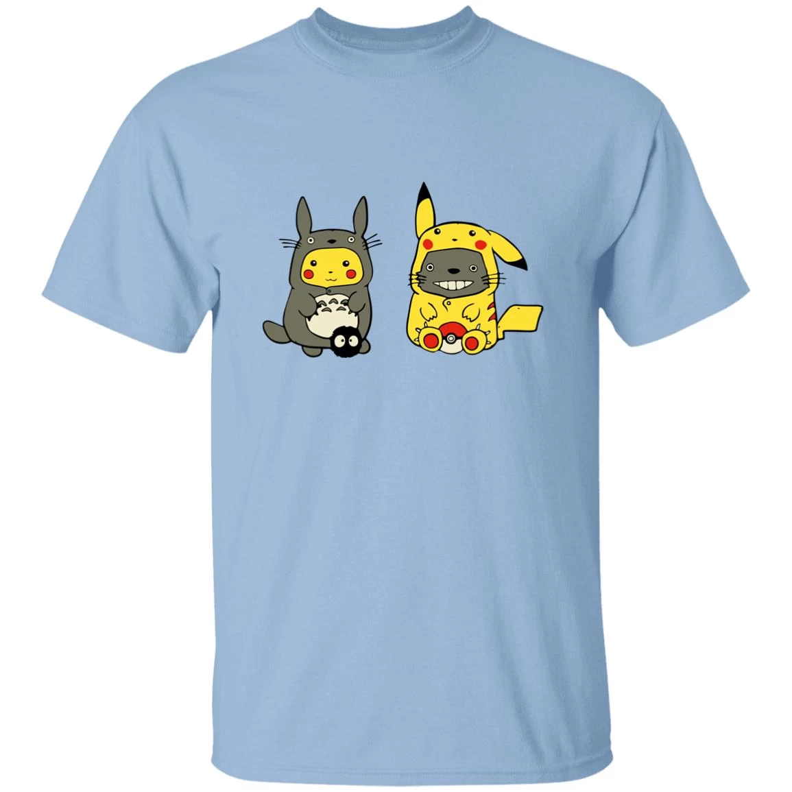 Totoro And Pikachu Cosplaying T Shirt 14 Totoro And Pikachu Cosplaying T Shirt - Image 12