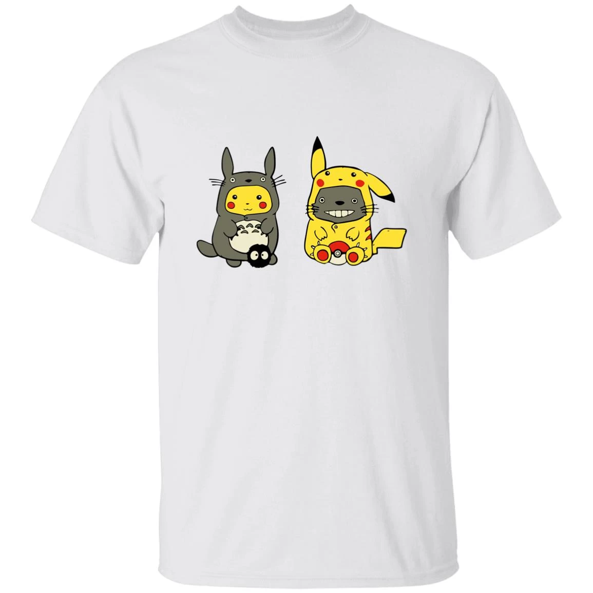 Totoro And Pikachu Cosplaying T Shirt 20 Totoro And Pikachu Cosplaying T Shirt - Image 18