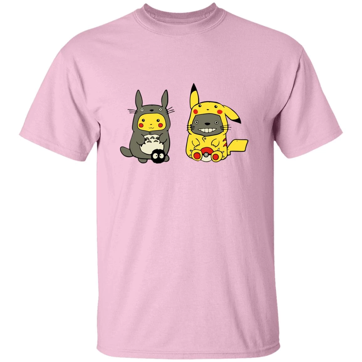 Totoro And Pikachu Cosplaying T Shirt 7 Totoro And Pikachu Cosplaying T Shirt - Image 5