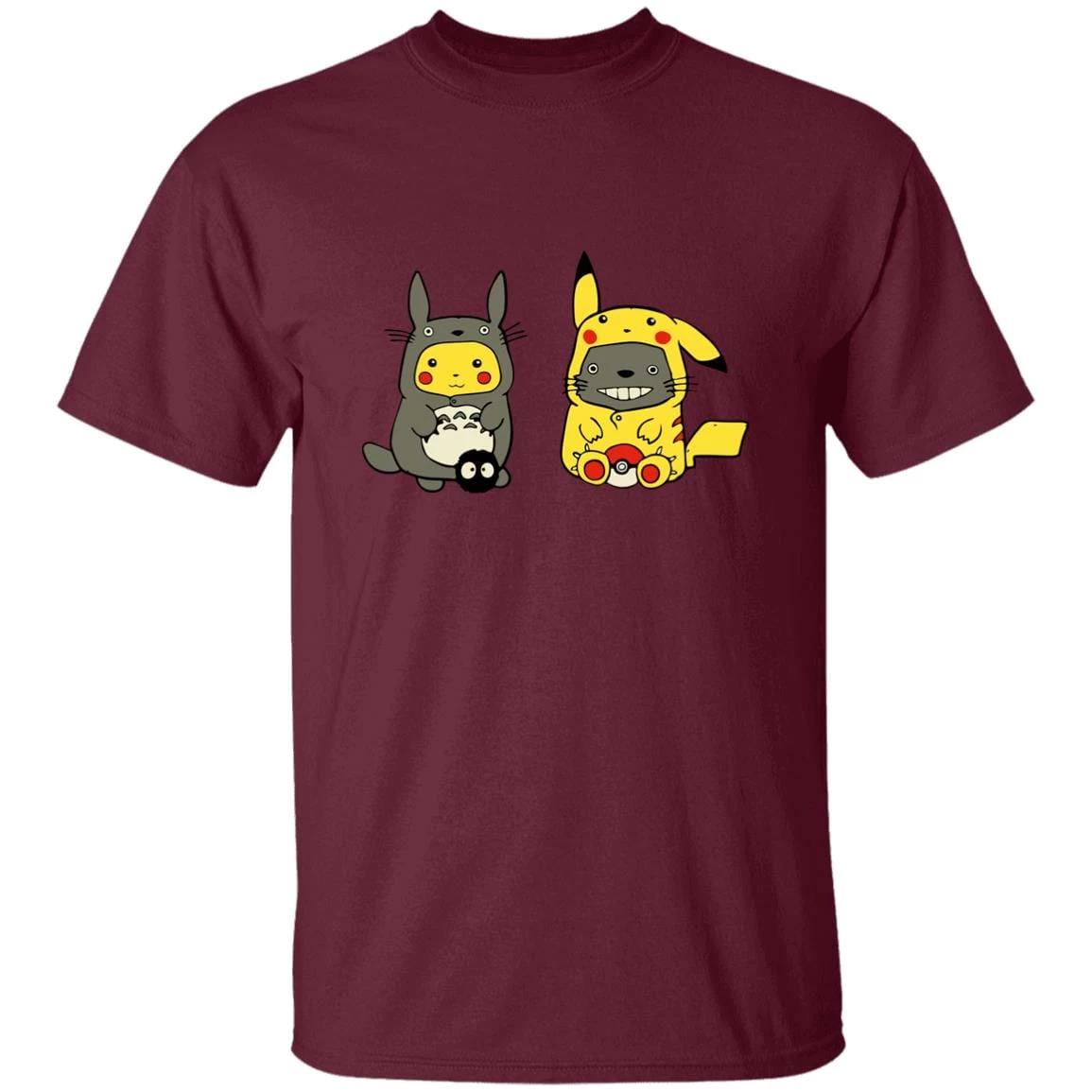 Totoro And Pikachu Cosplaying T Shirt 8 Totoro And Pikachu Cosplaying T Shirt - Image 6