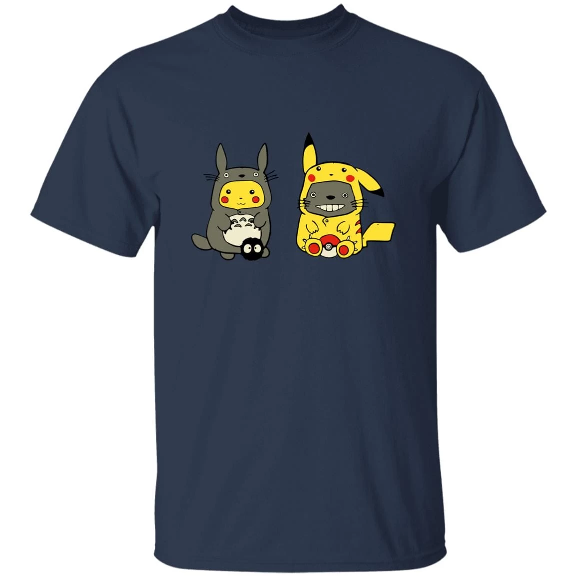 Totoro And Pikachu Cosplaying T Shirt 9 Totoro And Pikachu Cosplaying T Shirt - Image 7