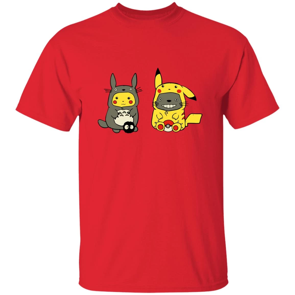 Totoro And Pikachu Cosplaying T Shirt 18 Totoro And Pikachu Cosplaying T Shirt - Image 16