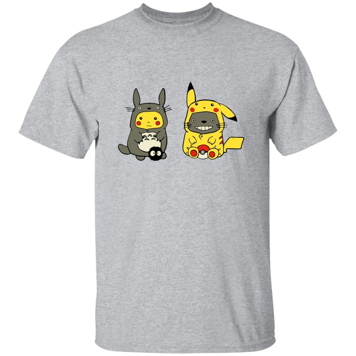 Totoro And Pikachu Cosplaying T Shirt 11 Totoro And Pikachu Cosplaying T Shirt - Image 9