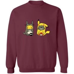 Totoro And Pikachu Cosplaying Sweatshirt 33 Totoro And Pikachu Cosplaying Sweatshirt -Ghibli Shop redirect11022022011152 3 1