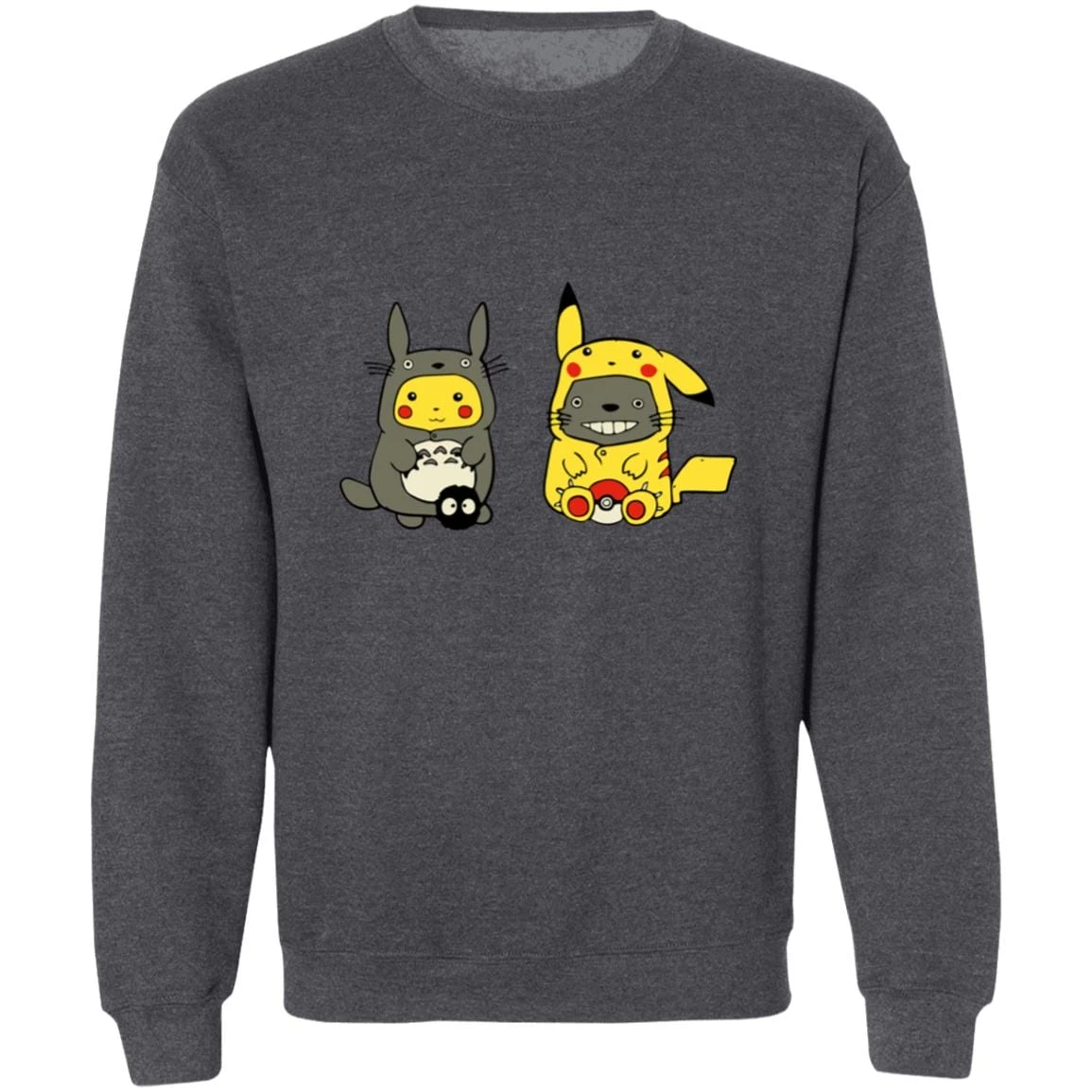 Totoro And Pikachu Cosplaying Sweatshirt 9 Totoro And Pikachu Cosplaying Sweatshirt - Image 7