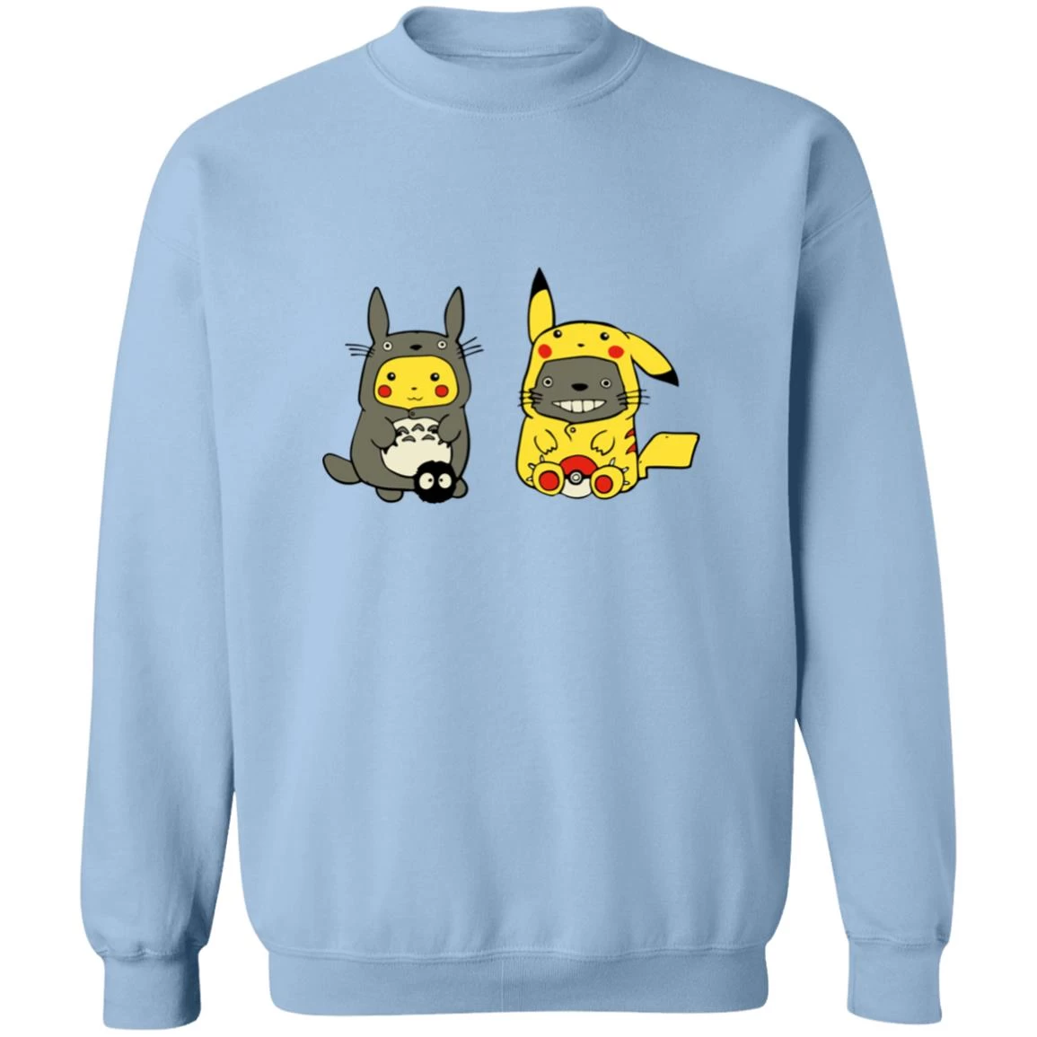Totoro And Pikachu Cosplaying Sweatshirt 10 Totoro And Pikachu Cosplaying Sweatshirt - Image 8