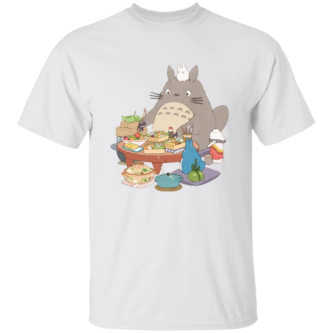 Totoro Family Lunching T Shirt 4 Totoro Family Lunching T Shirt - Image 2