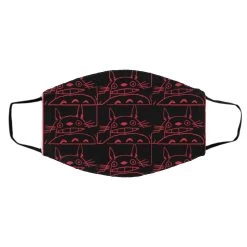 My Neighbor Totoro Neon Collage Art Face Mask