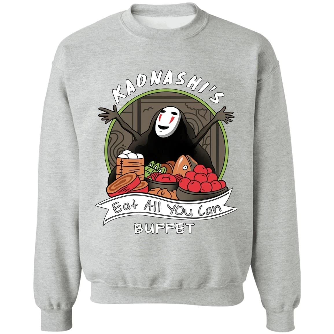Spirited Away – No Face Kaonashi Buffet Sweatshirt 3 Spirited Away – No Face Kaonashi Buffet Sweatshirt