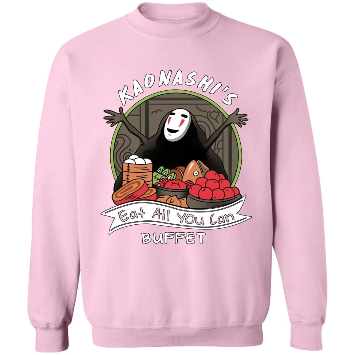 Spirited Away – No Face Kaonashi Buffet Sweatshirt 15 Spirited Away – No Face Kaonashi Buffet Sweatshirt - Image 13