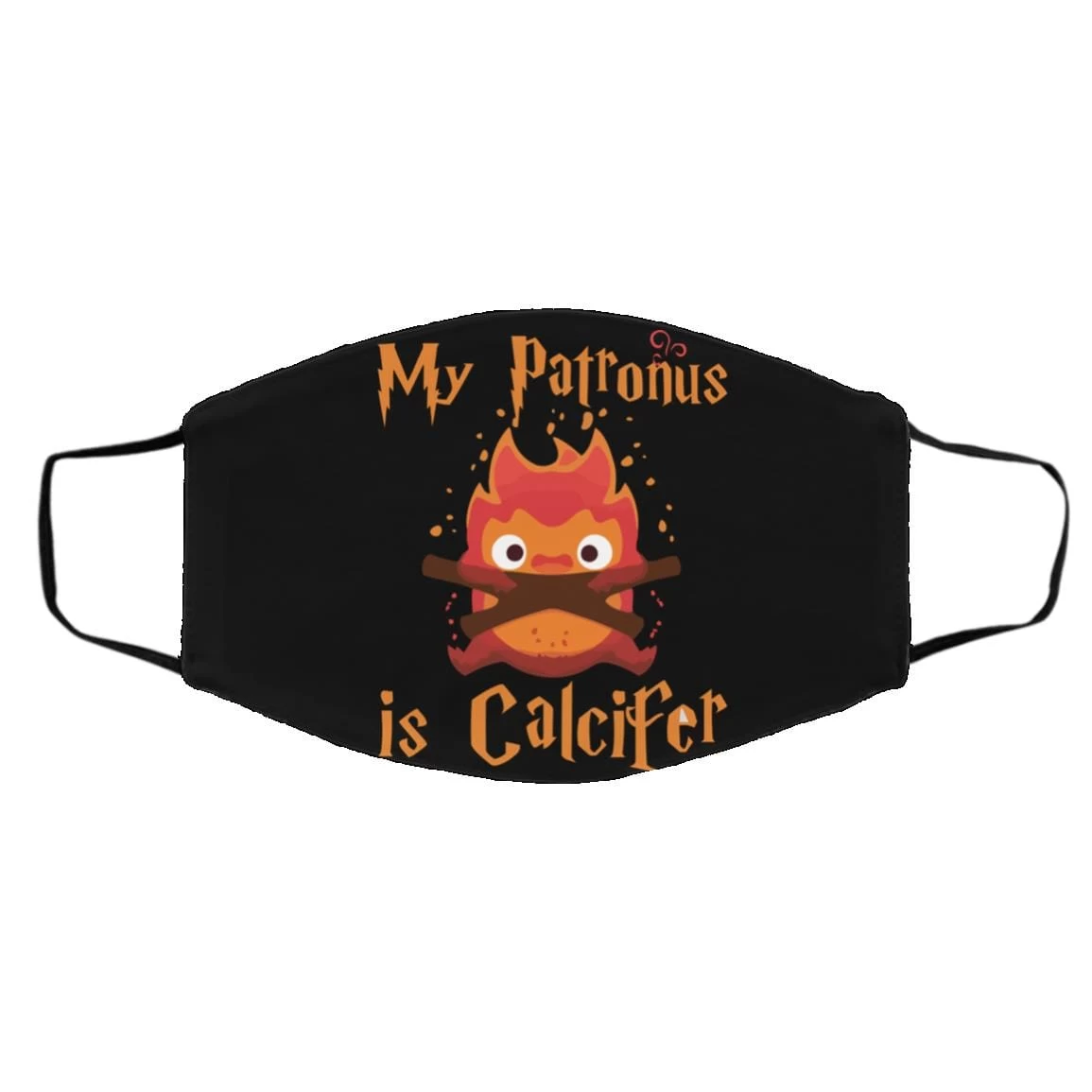 Howl’s Moving Castle – My Patronus Is Calcifer Face Mask 3 Howl’s Moving Castle – My Patronus Is Calcifer Face Mask