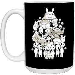 Ghibli Movie Characters Compilation In Black And White Mug -Ghibli Shop redirect11262020041136 3
