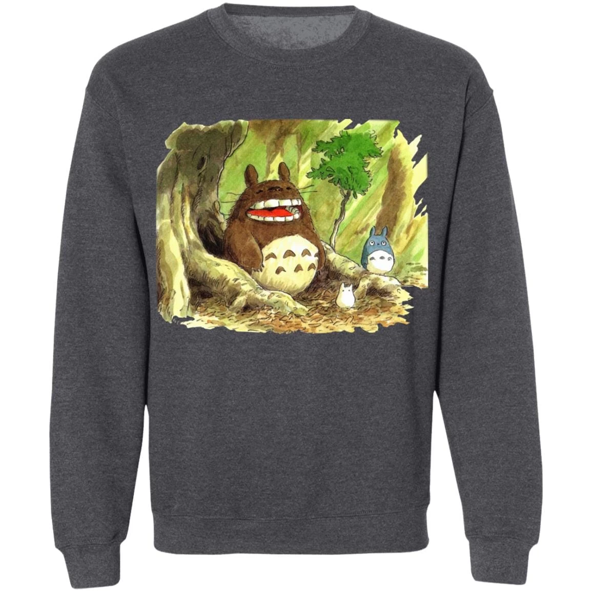 Totoro In Jungle Water Color Sweatshirt 9 Totoro In Jungle Water Color Sweatshirt - Image 7