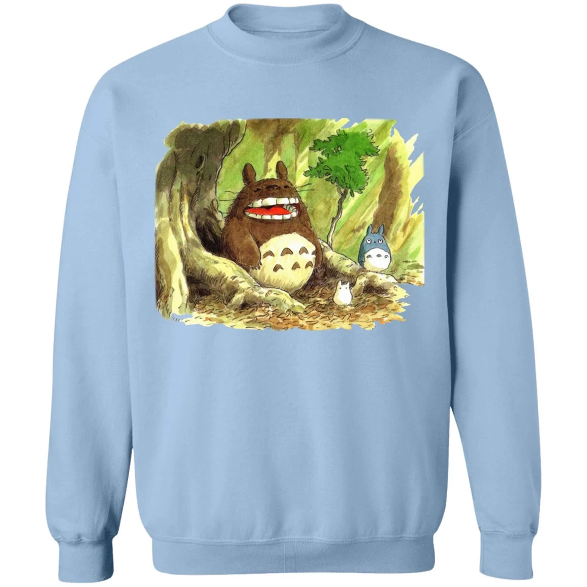 Totoro In Jungle Water Color Sweatshirt 10 Totoro In Jungle Water Color Sweatshirt - Image 8