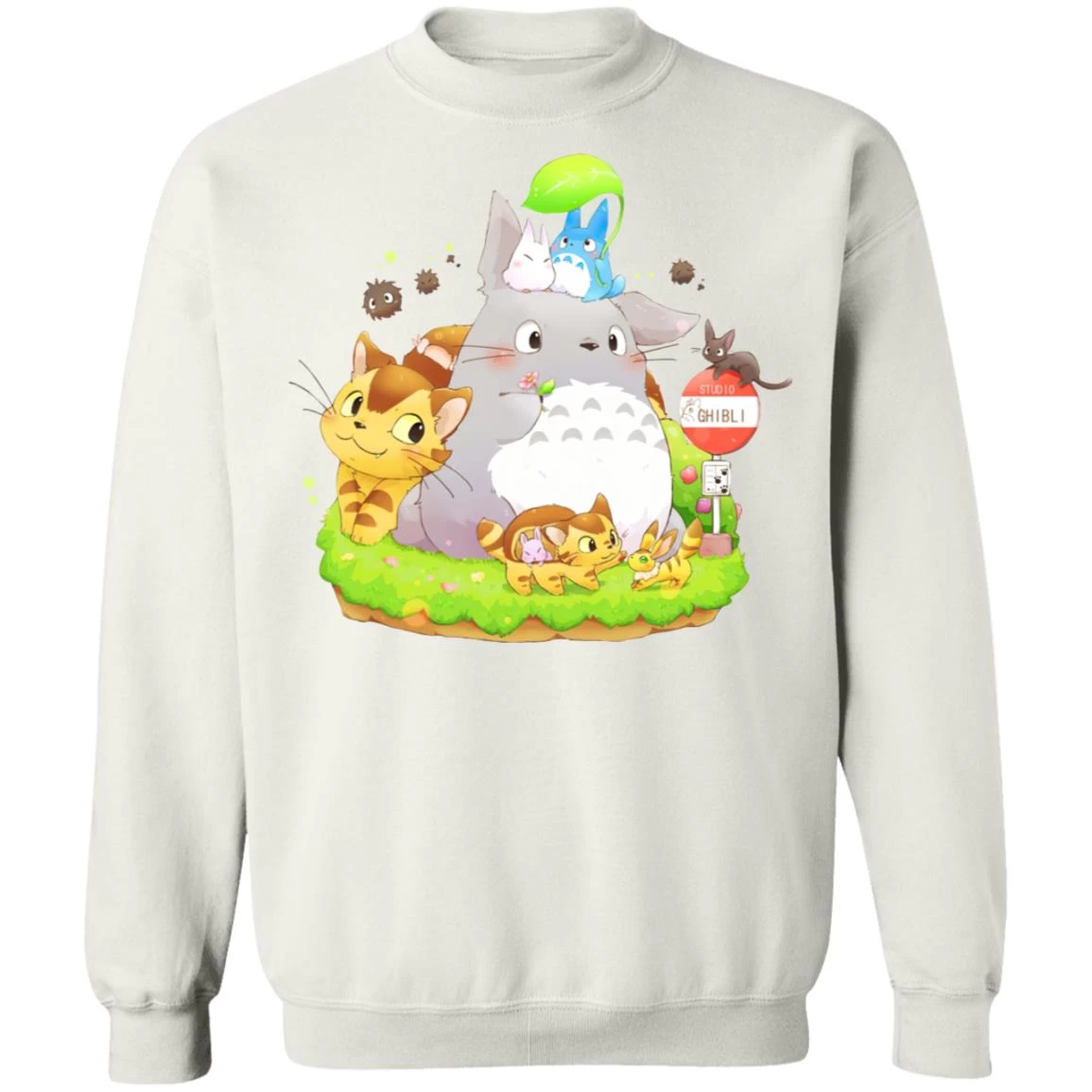 Totoro Family And The Cat Bus Sweatshirt 20 Totoro Family And The Cat Bus Sweatshirt - Image 18