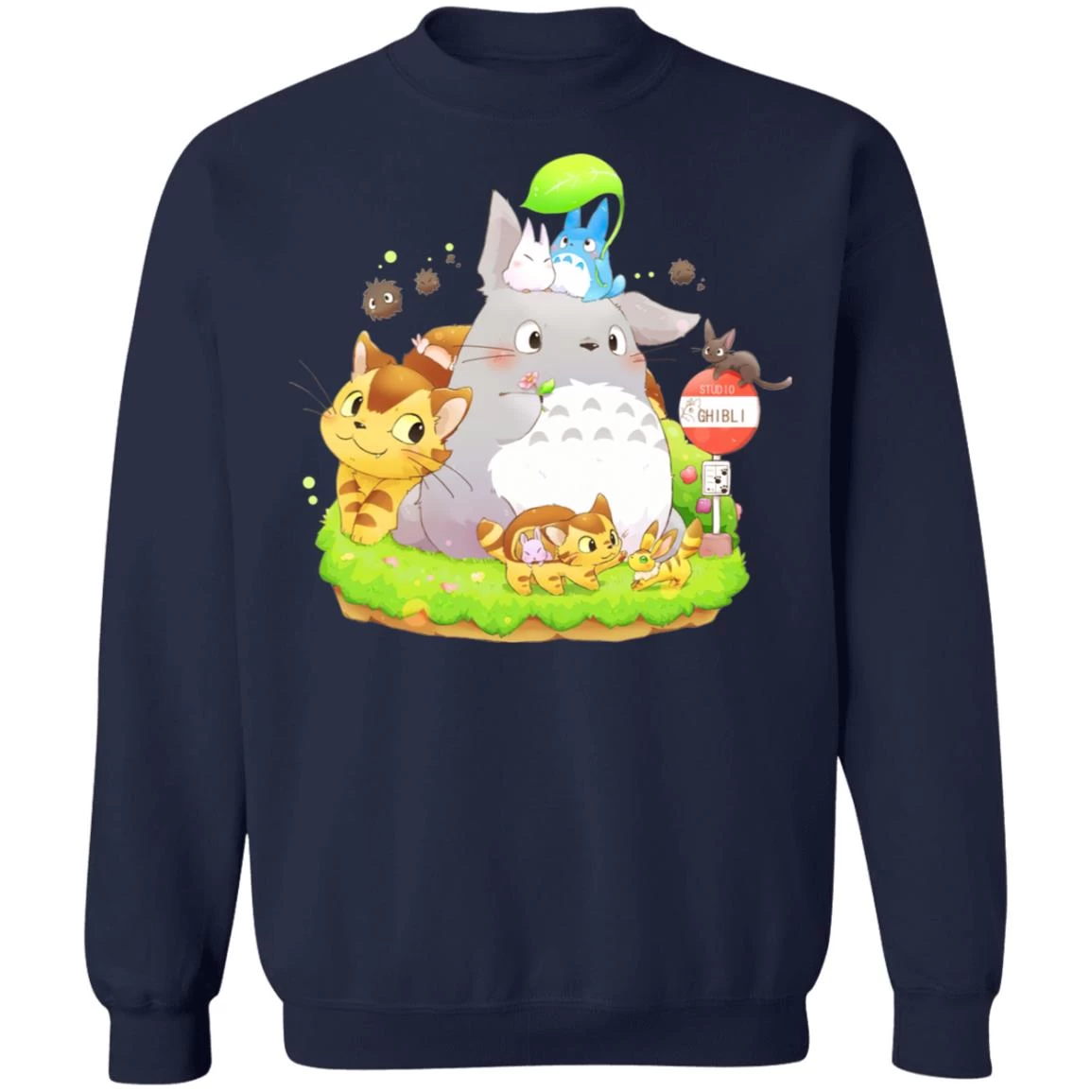 Totoro Family And The Cat Bus Sweatshirt 17 Totoro Family And The Cat Bus Sweatshirt - Image 15