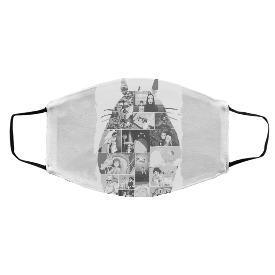 Ghibli Studio Collage Art Face Mask 5 Ghibli Studio Collage Art Face Mask - Image 3