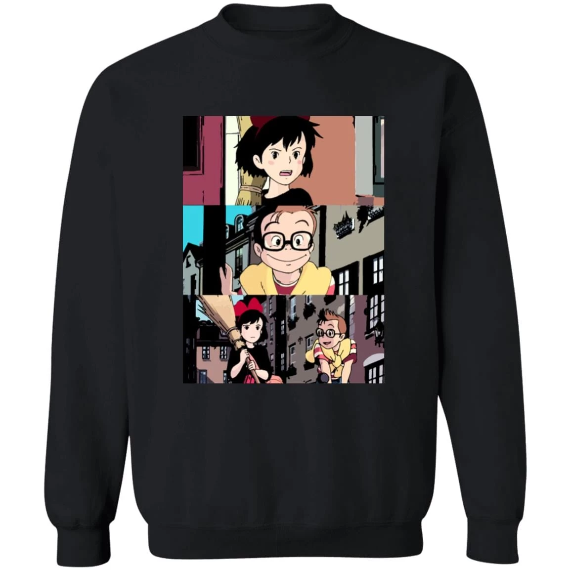 Kiki’s Delivery Service Tower Collage Sweatshirt Unisex 4 Kiki’s Delivery Service Tower Collage Sweatshirt Unisex - Image 2