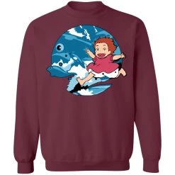 Ghibli Studio Ponyo On The Waves Sweatshirt Unisex -Ghibli Shop redirect11272020121131 8