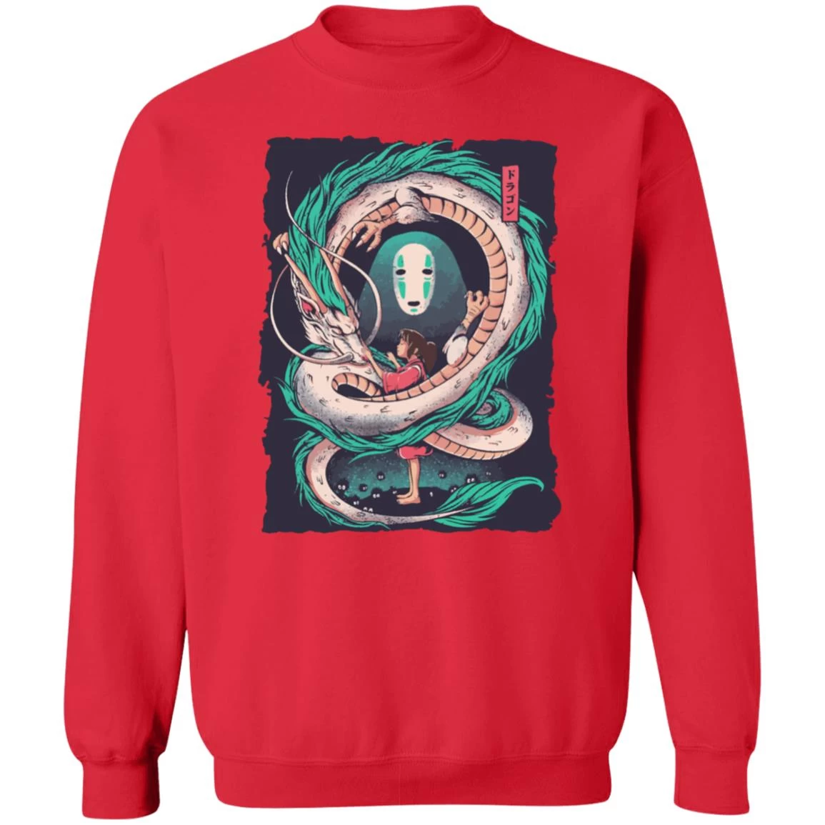 Spirited Away – Haku Dragon With Sen And No Face Sweatshirt 16 Spirited Away – Haku Dragon With Sen And No Face Sweatshirt - Image 14