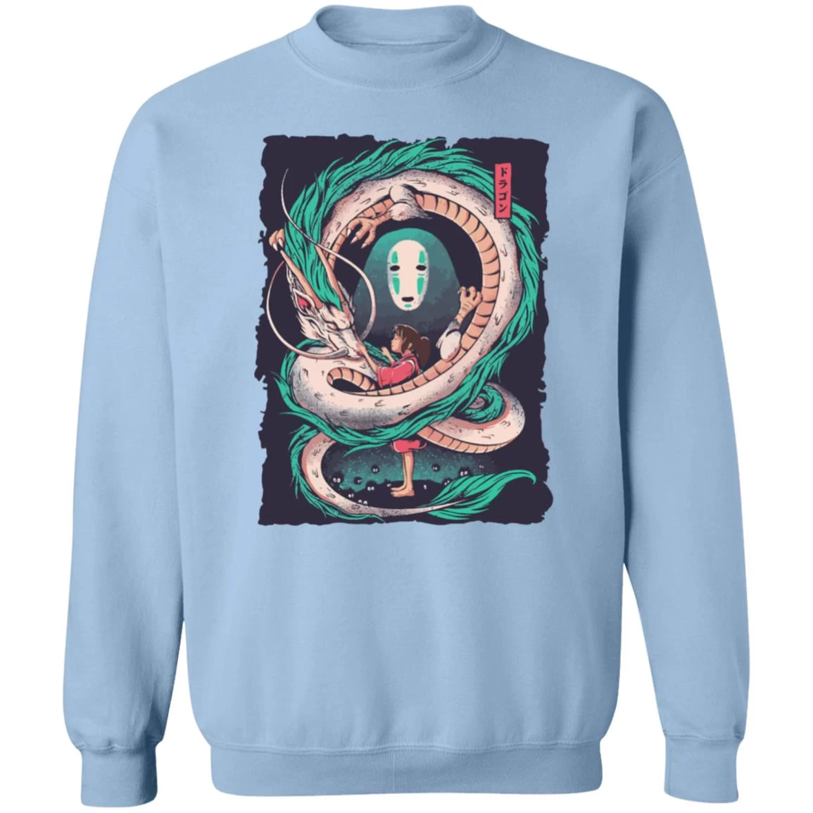 Spirited Away – Haku Dragon With Sen And No Face Sweatshirt 9 Spirited Away – Haku Dragon With Sen And No Face Sweatshirt - Image 7