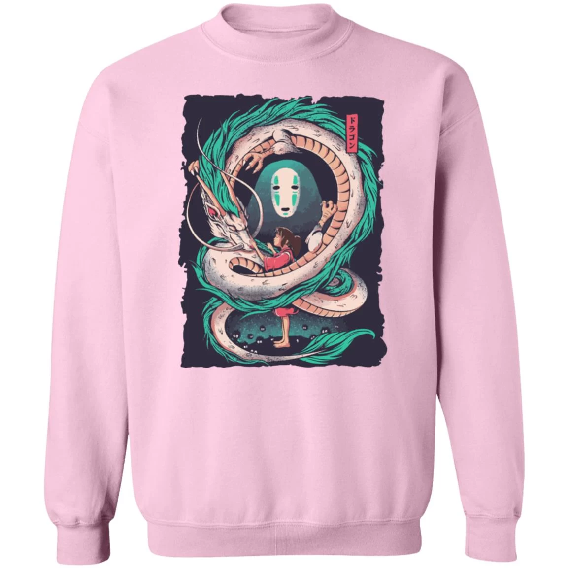 Spirited Away – Haku Dragon With Sen And No Face Sweatshirt 19 Spirited Away – Haku Dragon With Sen And No Face Sweatshirt - Image 17