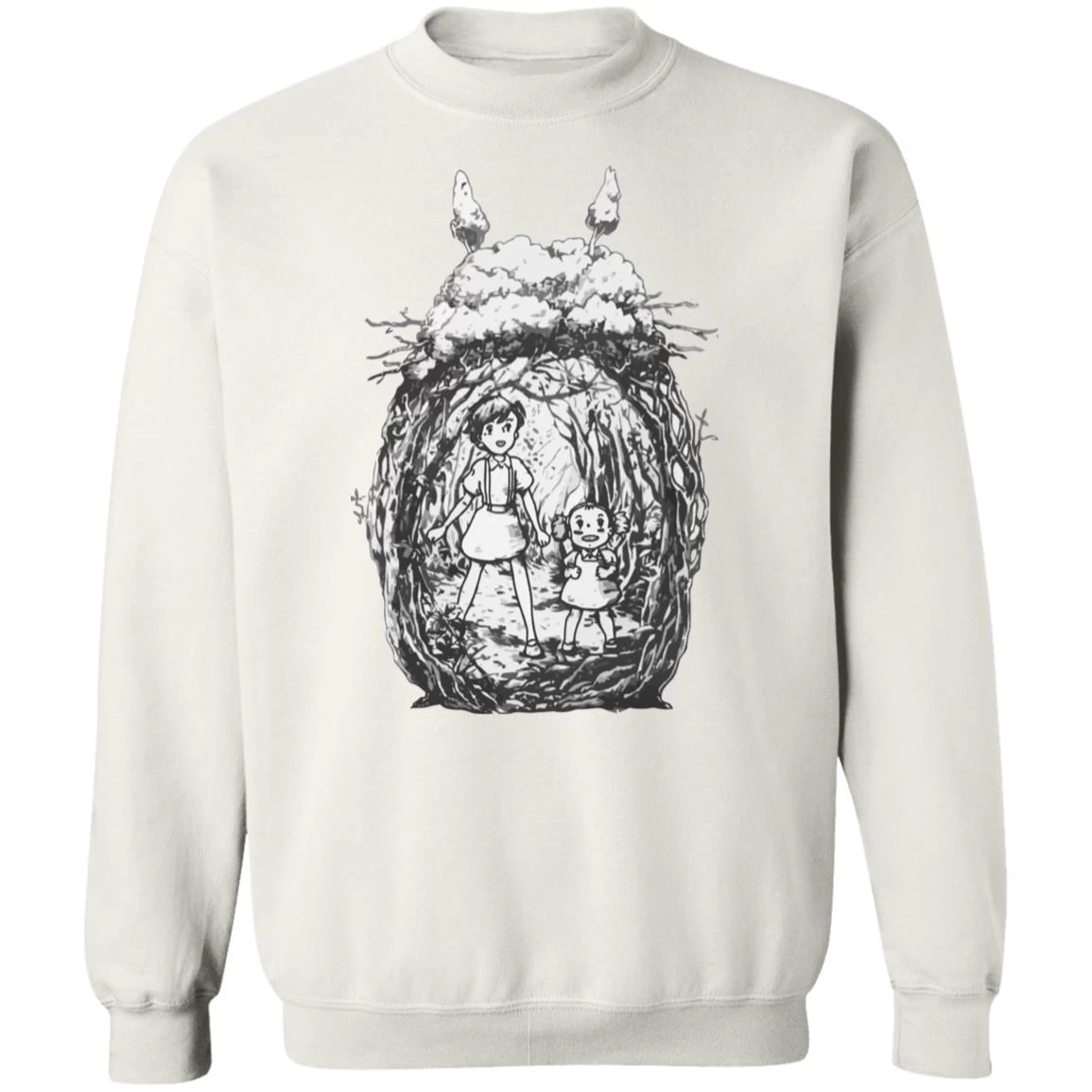 My Neighbor Totoro – Mei And Sastuki In The Forest Sweatshirt 3 My Neighbor Totoro – Mei And Sastuki In The Forest Sweatshirt